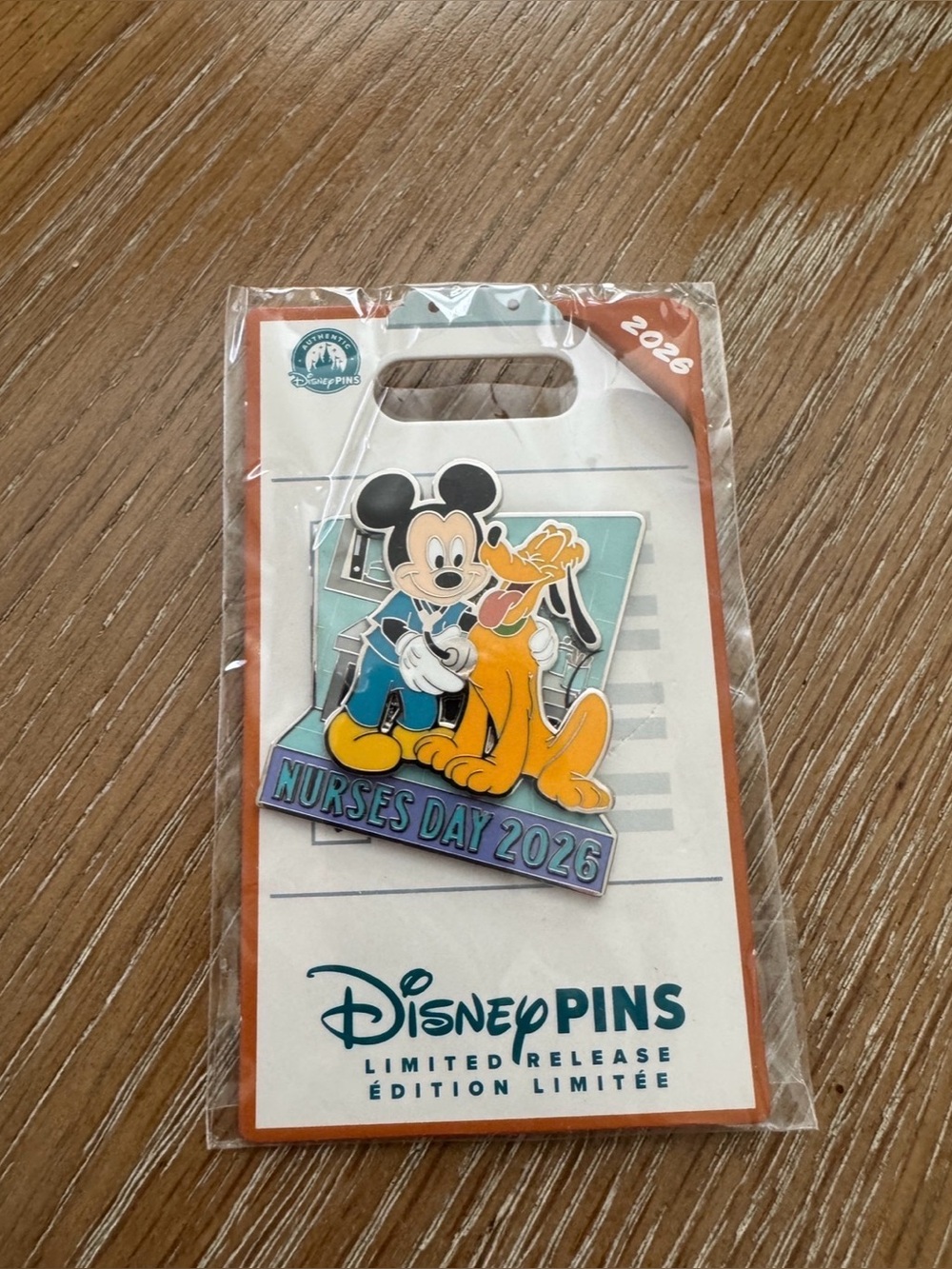 Disney Nurses Day 2026 Pin Pluto Mickey Minnie Nurse LR Pin